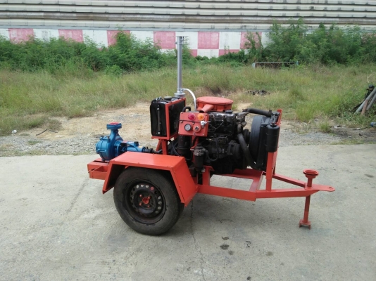 เครื่องสูบน้ำแรงดันสูง ใช้เครื่อง ISUZU ส่งน้ำระยะไกล