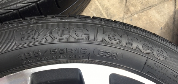 ล้อแม็ก Honda City ขอบ16 พร้อมยาง 185-55-16 ปลายปี 14