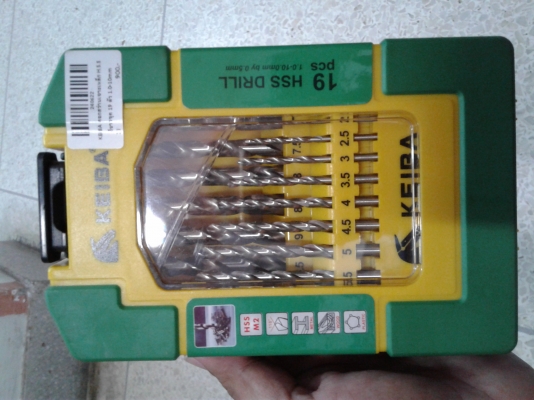 ชุดดอกสว่าน Keiba 19 ตัวชุด HSS DRILL
