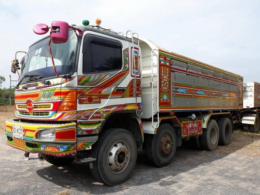 รถพ่วง 24 ล้อ Hino 320 แรง ปี 49 กระบะดัมพ์แม่ลูก 3 เพลาอู่ซีทีทรัค ทะเบียนพร้อม