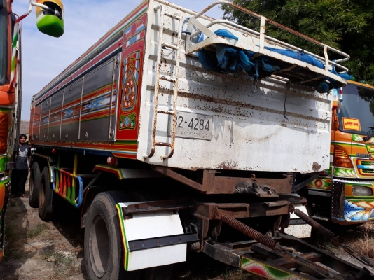 รถพ่วง 24 ล้อ Hino 320 แรง ปี 49 กระบะดัมพ์แม่ลูก 3 เพลาอู่ซีทีทรัค ทะเบียนพร้อม