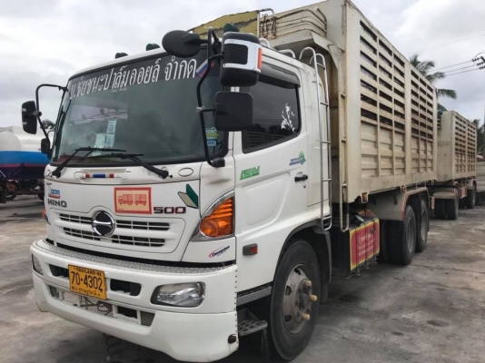 Hino FM8J เครื่อง 251 แรง ปี 57 แม่เดี่ยวกระบะดัมพ์ มีระบบลากพ่วง ไมล์ 115,xxx รถวิ่งปาล์ม