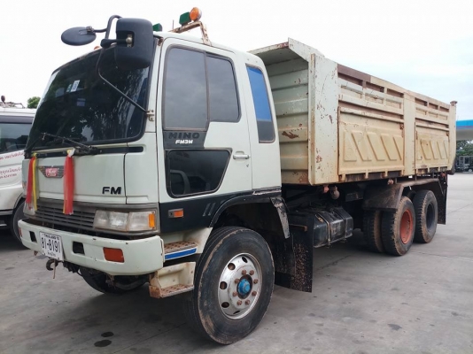HINO FM3M เครื่อง 240 แรง ปี 40 แม่เดี่ยวกระบะดั้มพ์สามมิตร คัสซีสวย ยางดี ทะเบียนพร้อม