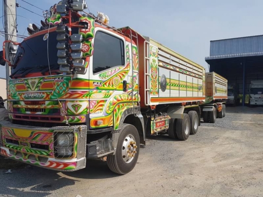 Isuzu 360 แรง ปี 54 แม่ลูกกระบะดัมพ์มิเนียมอู่สหกิจ ลูก 3 เพลาแท้ ทะเบียนพร้อม