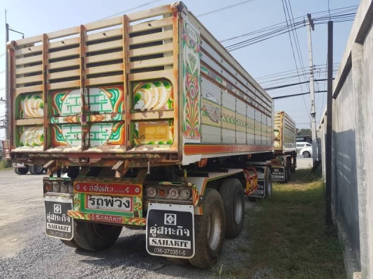 Isuzu 360 แรง ปี 54 แม่ลูกกระบะดัมพ์มิเนียมอู่สหกิจ ลูก 3 เพลาแท้ ทะเบียนพร้อม