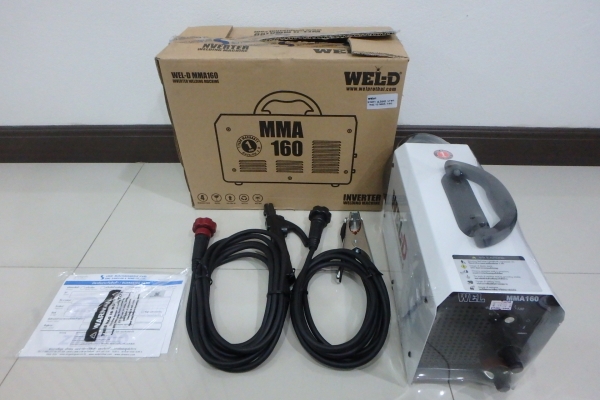 เครื่องเชื่อมอินเวอร์เตอร์ 160 A ยี่ห้อ WEL-D รุ่น MMA160 ของใหม่ ตัวเบา ยกง่าย ประกัน 1 ปีเต็ม