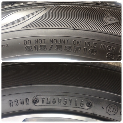 ยางป้ายแดง 215-55-16 Dunlop ยางป้ายแดง 215-55-16 Dunlop