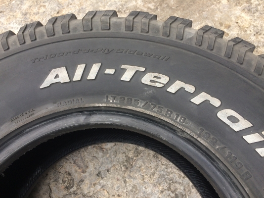มือ2 BF Goodrich All-Terrain 285 75 16 มือ2 BF Goodrich All-Terrain 285 75 16