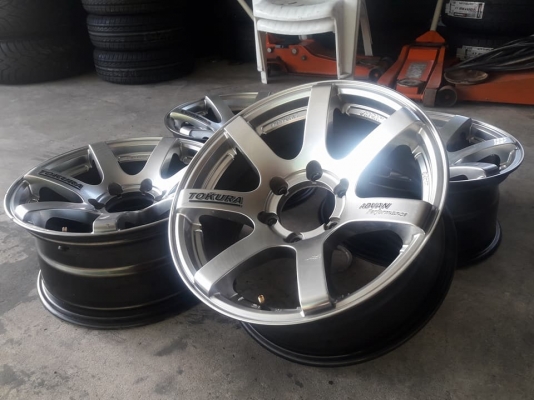 ขายล้อแม็กมือ2 tokura 17&quot; สีไฮเปอร์ซิลเวอร์ งานไทย เดิมๆสนใจติดต่อร้าน ก.เจริญการยางครับ 081-3747940
