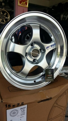 ขายล้อแม็กใหม่ 15" งาน auto options, naya + น็อตเรย์ + จุ๊ปสี + แหวนกันสั่นร้าน ก.เจริญการยางครับ 081-3747940