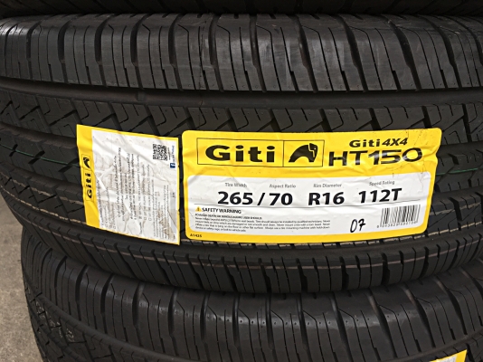 ยางใหม่ขอบ16 265-70-R16 Giti 4x4 HT150ยางดีมีรับประกัน เส้นละ2900