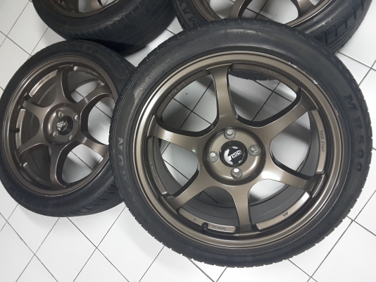 ขายล้อแม็กแท้ JAPAN DESIGN  SSR Type C แท้ ขอบ 17 กว้าง 7พร้อมยางขนาด 205/45ZR17 88W XL  4/100 อ็อฟ 40
