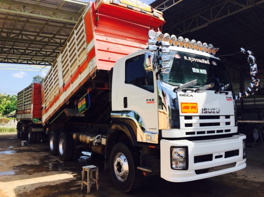 Isuzu 360 แรง ธันวา 56 ไมล์ 180,xxx กระบะดัมพ์แม่ลูกคอกเกษตร อู่เอสเคที ใส่ของได้ 30 ตัน ยางดีทุกเส้น พร้อมใช้งานค่ะ
