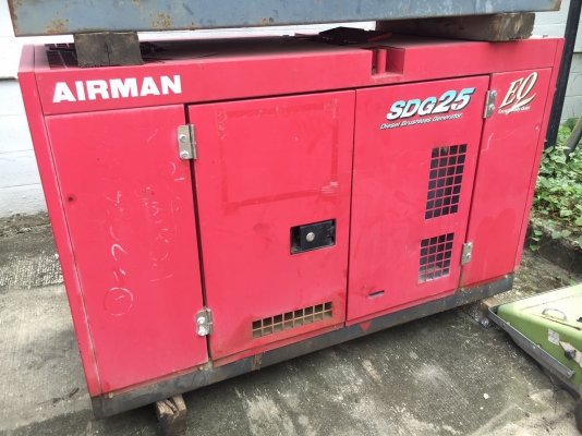Airman SDG25S : เครื่องปั่นไฟ 25KVA ตู้เก็บเสียงเงียบ EQ* โทร. 080-6565422 (หนิง)