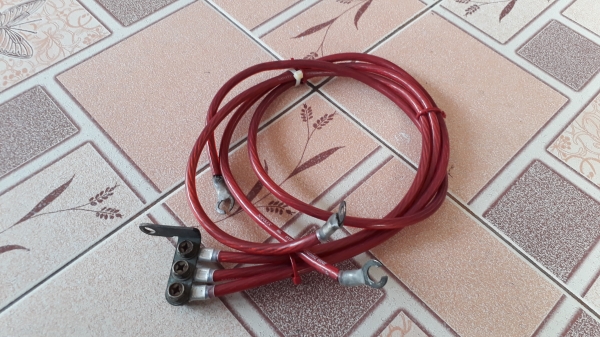 สายกราวน์วายญี่ปุ่น สีแดง 3จุด
