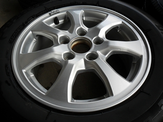 แม็กป้ายแดงขอบ15 เอนไกแท้ 5รู114 สภาพใหม่ พร้อมยาง ล้อละ875