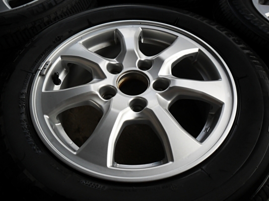 แม็กป้ายแดงขอบ15 เอนไกแท้ 5รู114 สภาพใหม่ พร้อมยาง ล้อละ875