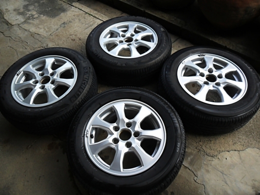 แม็กป้ายแดงขอบ15 เอนไกแท้ 5รู114 สภาพใหม่ พร้อมยาง ล้อละ875