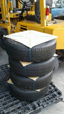 แม็กป้ายแดงขอบ15 เอนไกแท้ 5รู114 สภาพใหม่ พร้อมยาง ล้อละ875