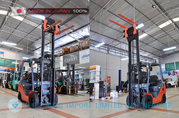 ขายรถโฟล์คลิฟท์มือสอง TOYOTA รุ่น 8FG18-31116 นำเข้าจากประเทศญี่ปุ่น 100\% ไม่เคยใช้งานในไทย