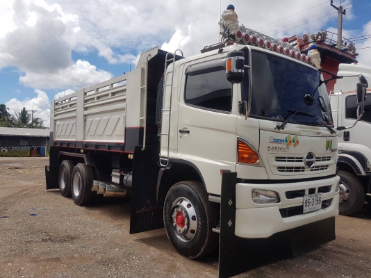 ขาย HINO 344 สองเพลาดั๊ม กระบะเหล็กสามมิตร รถปี 56