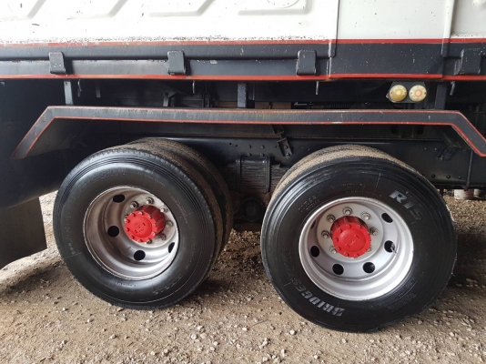 ขาย HINO 344 สองเพลาดั๊ม กระบะเหล็กสามมิตร รถปี 56