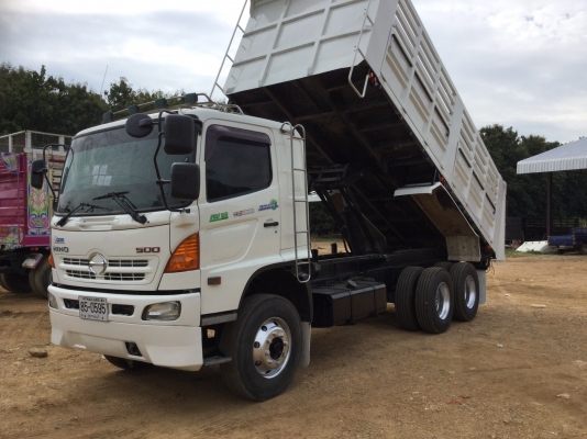ขาย HINO 344 สองเพลาดั๊ม กระบะเหล็กสามมิตร รถปี 56