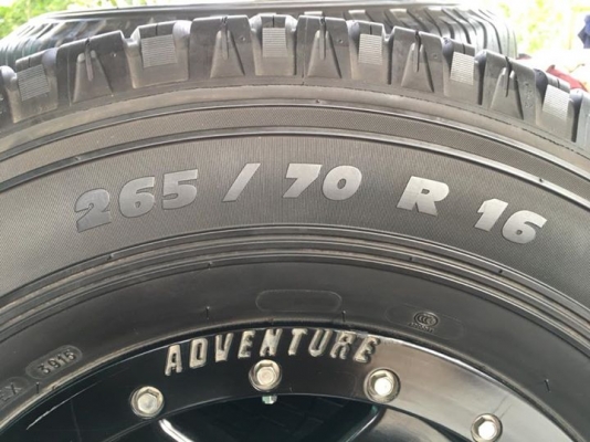 ขายล้อออฟโรดขอบ 16 กว้าง 8 ออฟ 0 MADE IN THAILAND พร้อมยาง Michelin 265 70 R16 ปี 15