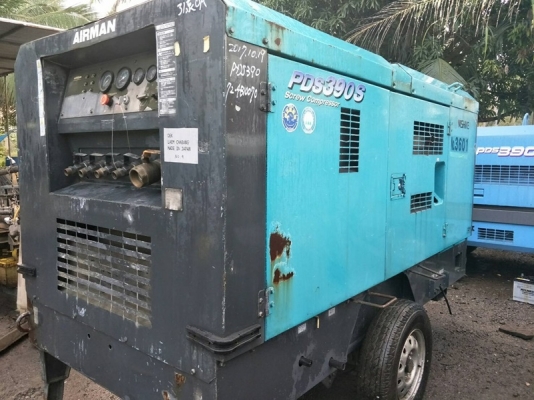 PDS390S - ปั๊มลม Airman Screw compressor ขนาด 7 บาร์ 390cfm. พร้อมล้อลาก นำเข้าจากญี่ปุ่น by OEK