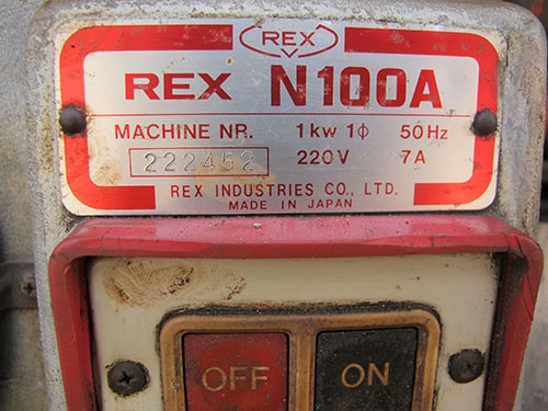 ขายเครื่องต๊าปเกลียวREXรุ่นN100Aของญี่ปุ่นแท้สภาพสวย