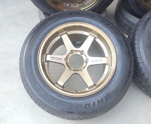 ล้อใหม่TE37 ขอบ18 กว้าง9.5+10.5 ยางปี16  4 ล้อ