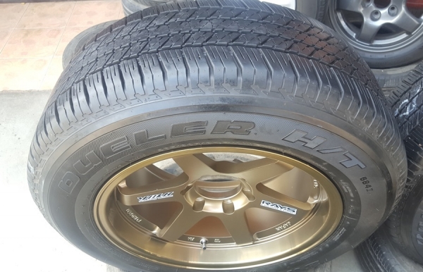 ล้อใหม่TE37 ขอบ18 กว้าง9.5+10.5 ยางปี16  4 ล้อ