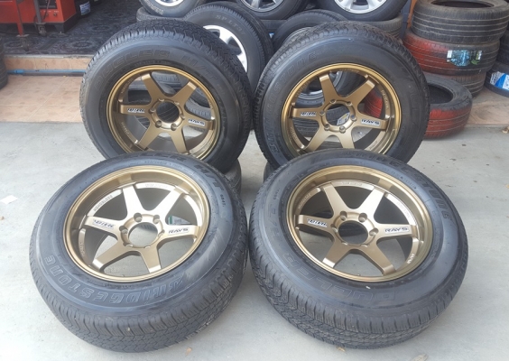 ล้อใหม่TE37 ขอบ18 กว้าง9.5+10.5 ยางปี16  4 ล้อ