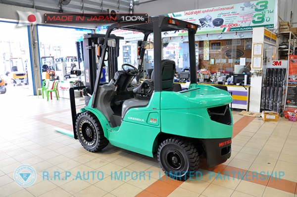 ขายรถโฟล์คลิฟท์มือสอง MITSUBISHI รุ่น FGE35AT-58045 นำเข้าจากประเทศญี่ปุ่น 100\% ไม่เคยใช้งานในไทย