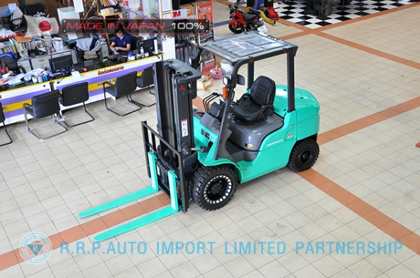 ขายรถโฟล์คลิฟท์มือสอง MITSUBISHI รุ่น FGE35AT-58045 นำเข้าจากประเทศญี่ปุ่น 100\% ไม่เคยใช้งานในไทย