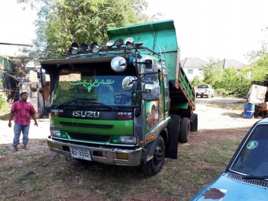ขาย 555,000 บาท ISUZU DECA 195 แรง ดั้ม 5 คิว ยาว 3.6 เมตร กว้าง 2.1 เมตร เครื่อง 6HE1-195 แรง หัวบา