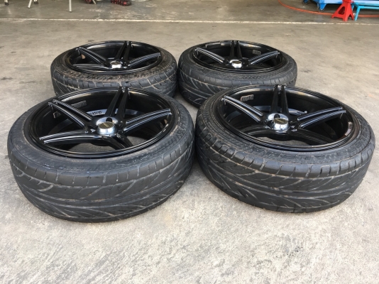 ล้อแท้ Cosmis ขอบ17 4รู100 กว้าง7.5 ET30 พร้อมยาง205/45ZR17 ล้อสวยไม่คดไม่ดุ้ง