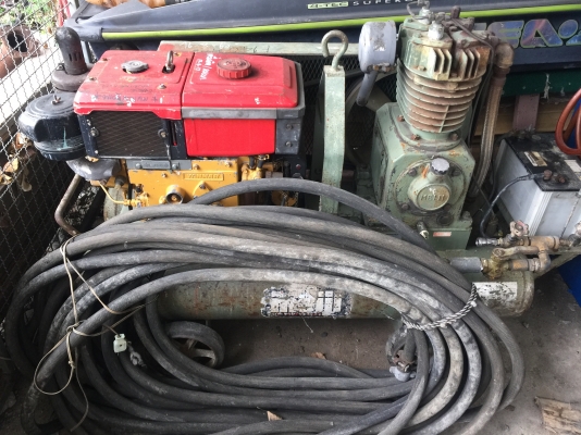 ขายปั๊มลมพร้อมเครื่องยนต์และสาย