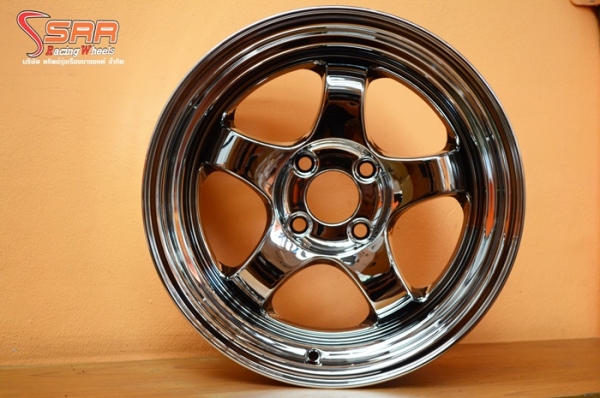 ล้อแม็กซ์ S1R ขอบ15 4H100 สีโครมเมี่ยม วงละ 3,250 บาท