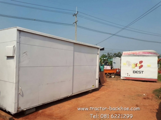 ขาย ตู้สำหรับติดรถบรรทุก 6 ล้อ ทำตู้ออฟฟิต เคลื่อนที่ โครงสร้างกุอะลูมิเนียม ตีนไก่ ผนังด้านข้างเป็นอะลูมิเนียม น้ำหนักเบา