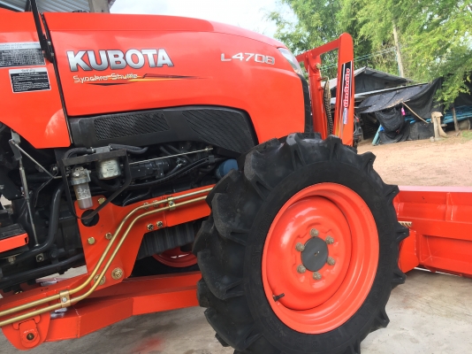 L4708DT สวยจัด ใบมีดคานล่างใหม่+ยางใหม่ 4 เส้น+ผานพรวน CMT 6x24"สีเดิมโรงงานเล่มทะเบียนพร้อมโอน