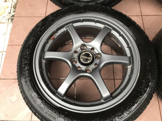 ล้อเเท้ RAYS GRAMLIGHT 57 MAXIMUM 15กว้าง6นิ้วครึ่งอ๊อฟ38ทั้ง4วงสีเดิมๆติดยางปี14สวยดอกเต็มๆใส่วิ่งได้เรย ล้อเเท้ RAYS GRAMLIGHT 57 MAXIMUM 15กว้าง6นิ้วครึ่งอ๊อฟ38ทั้ง4วงสีเดิมๆติดยางปี14สวยดอกเต็มๆใส่วิ่งได้เรย