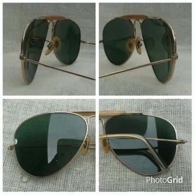 แว่นตาเฟรนช์โกลฟิลด์ 14 K ยุค &#039;60s โมเดลคานหุ้มงา &#039;หยดน้ำตา - ผู้ชายกลางแจ้ง&#039; หายาก !
