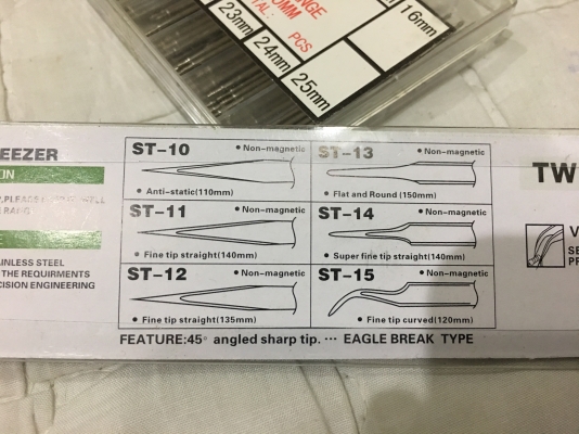 ตัวคีบชิ้นส่วนเล็กๆ ชิ้้นส่วนนาฬิกา โทรศัพท์มือถือ