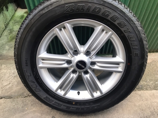 แม็กป้ายแดง ISUZU D-MAX BLUE POWER ขอบ 18 พร้อมยางป้ายแดง Bridgestone 255-60-18 ปี 17