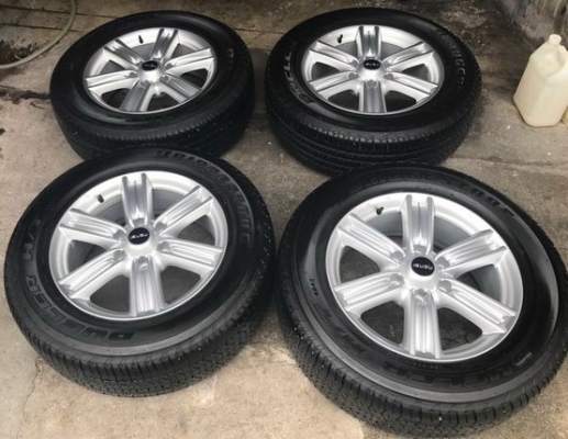แม็กป้ายแดง ISUZU D-MAX BLUE POWER ขอบ 18 พร้อมยางป้ายแดง Bridgestone 255-60-18 ปี 17