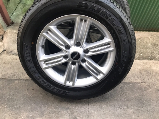 แม็กป้ายแดง ISUZU D-MAX BLUE POWER ขอบ 18 พร้อมยางป้ายแดง Bridgestone 255-60-18 ปี 17