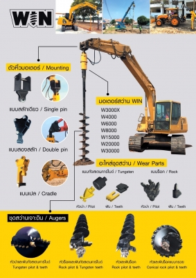 WIN มอเตอร์สว่านเจาะดิน ของใหม่ นำเข้า!!