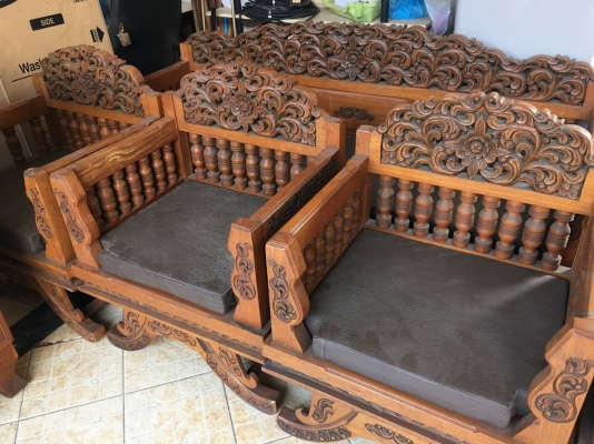 เฟอร์นิเจอร์ไม้สักทอง 6 ชิ้น 1 ชุด