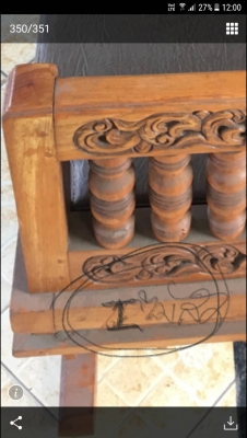 เฟอร์นิเจอร์ไม้สักทอง 6 ชิ้น 1 ชุด